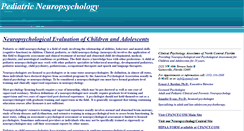 Desktop Screenshot of pediatricneuropsychology.com